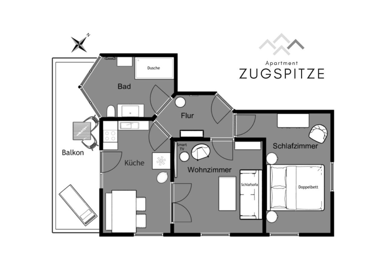 Das Bergquartier - Ferienwohnung Zugspitze Oberau  Extérieur photo